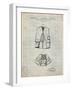 PP661-Antique Grid Parchment Hunting and Fishing Vest Patent Poster-Cole Borders-Framed Giclee Print