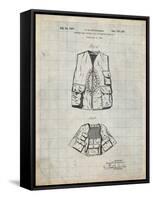 PP661-Antique Grid Parchment Hunting and Fishing Vest Patent Poster-Cole Borders-Framed Stretched Canvas