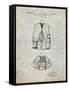 PP661-Antique Grid Parchment Hunting and Fishing Vest Patent Poster-Cole Borders-Framed Stretched Canvas