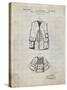 PP661-Antique Grid Parchment Hunting and Fishing Vest Patent Poster-Cole Borders-Stretched Canvas