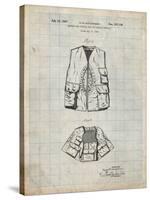 PP661-Antique Grid Parchment Hunting and Fishing Vest Patent Poster-Cole Borders-Stretched Canvas