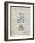 PP661-Antique Grid Parchment Hunting and Fishing Vest Patent Poster-Cole Borders-Framed Giclee Print