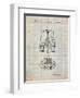 PP661-Antique Grid Parchment Hunting and Fishing Vest Patent Poster-Cole Borders-Framed Giclee Print