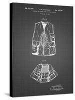 PP661-Black Grid Hunting and Fishing Vest Patent Poster-Cole Borders-Stretched Canvas