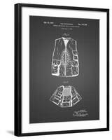 PP661-Black Grid Hunting and Fishing Vest Patent Poster-Cole Borders-Framed Giclee Print