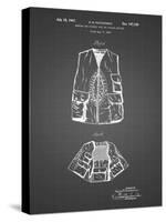 PP661-Black Grid Hunting and Fishing Vest Patent Poster-Cole Borders-Stretched Canvas