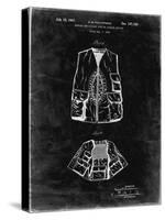 PP661-Black Grunge Hunting and Fishing Vest Patent Poster-Cole Borders-Stretched Canvas