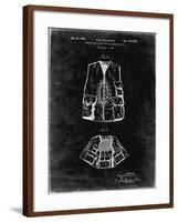 PP661-Black Grunge Hunting and Fishing Vest Patent Poster-Cole Borders-Framed Giclee Print