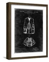 PP661-Black Grunge Hunting and Fishing Vest Patent Poster-Cole Borders-Framed Giclee Print