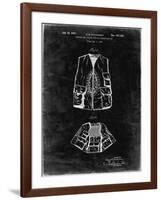 PP661-Black Grunge Hunting and Fishing Vest Patent Poster-Cole Borders-Framed Giclee Print