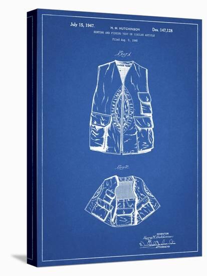 PP661-Blueprint Hunting and Fishing Vest Patent Poster-Cole Borders-Stretched Canvas