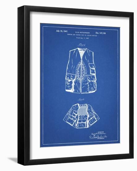 PP661-Blueprint Hunting and Fishing Vest Patent Poster-Cole Borders-Framed Giclee Print