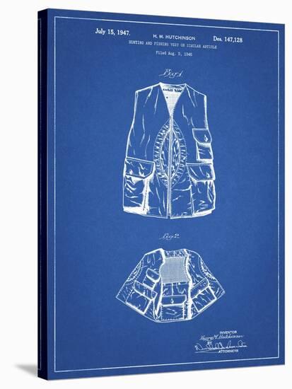 PP661-Blueprint Hunting and Fishing Vest Patent Poster-Cole Borders-Stretched Canvas