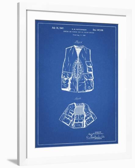 PP661-Blueprint Hunting and Fishing Vest Patent Poster-Cole Borders-Framed Giclee Print