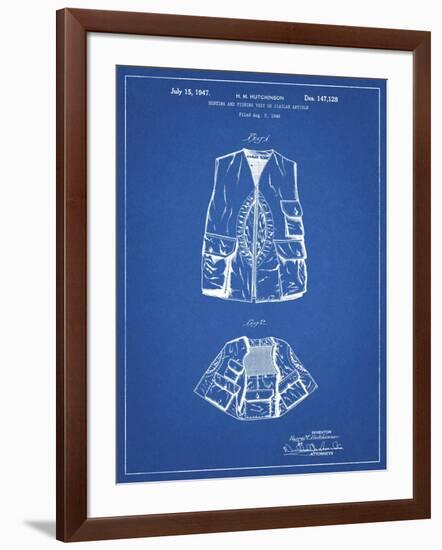 PP661-Blueprint Hunting and Fishing Vest Patent Poster-Cole Borders-Framed Giclee Print