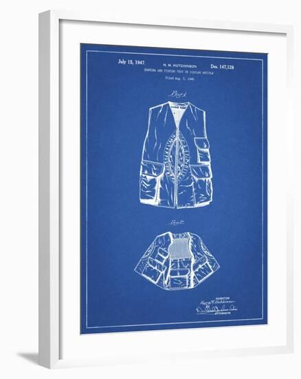 PP661-Blueprint Hunting and Fishing Vest Patent Poster-Cole Borders-Framed Giclee Print