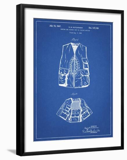 PP661-Blueprint Hunting and Fishing Vest Patent Poster-Cole Borders-Framed Giclee Print