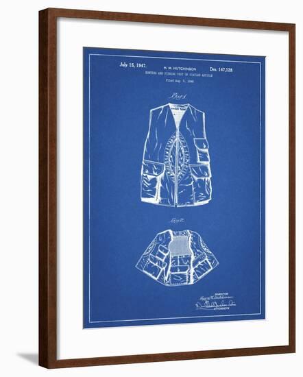 PP661-Blueprint Hunting and Fishing Vest Patent Poster-Cole Borders-Framed Giclee Print