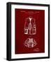 PP661-Burgundy Hunting and Fishing Vest Patent Poster-Cole Borders-Framed Giclee Print