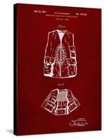 PP661-Burgundy Hunting and Fishing Vest Patent Poster-Cole Borders-Stretched Canvas