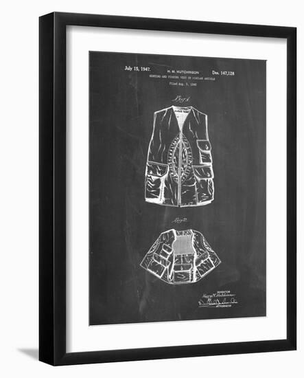 PP661-Chalkboard Hunting and Fishing Vest Patent Poster-Cole Borders-Framed Giclee Print