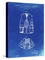 PP661-Faded Blueprint Hunting and Fishing Vest Patent Poster-Cole Borders-Stretched Canvas