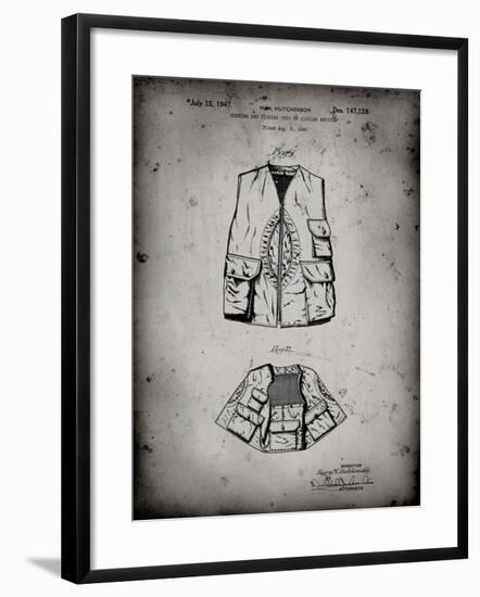 PP661-Faded Grey Hunting and Fishing Vest Patent Poster-Cole Borders-Framed Giclee Print