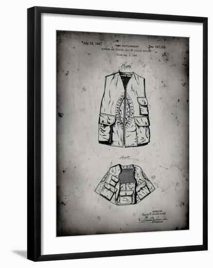 PP661-Faded Grey Hunting and Fishing Vest Patent Poster-Cole Borders-Framed Giclee Print