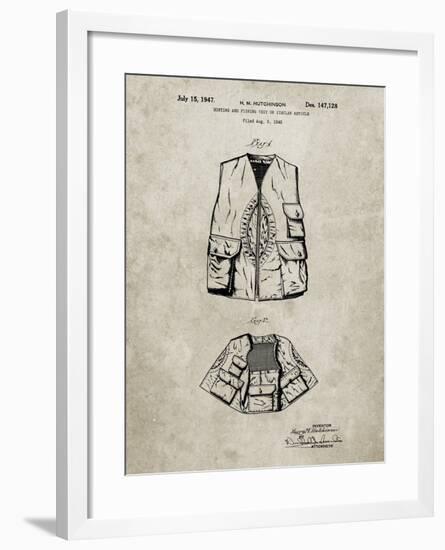 PP661-Sandstone Hunting and Fishing Vest Patent Poster-Cole Borders-Framed Giclee Print