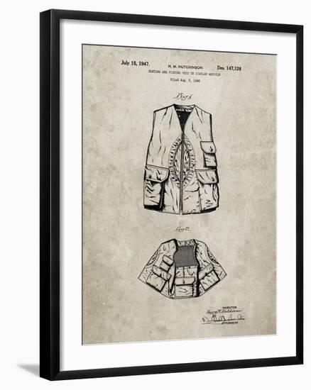 PP661-Sandstone Hunting and Fishing Vest Patent Poster-Cole Borders-Framed Giclee Print