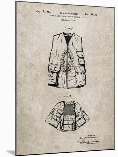 PP661-Sandstone Hunting and Fishing Vest Patent Poster-Cole Borders-Mounted Giclee Print