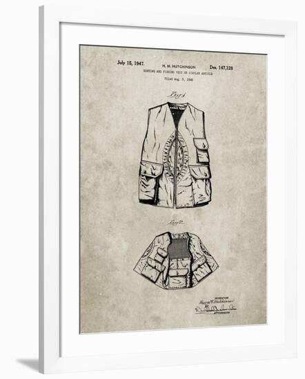 PP661-Sandstone Hunting and Fishing Vest Patent Poster-Cole Borders-Framed Giclee Print