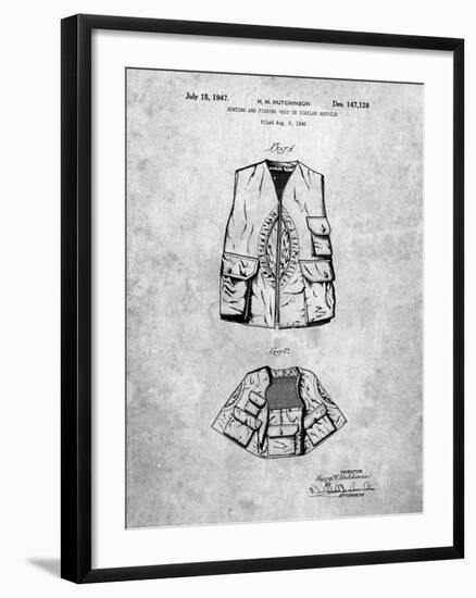 PP661-Slate Hunting and Fishing Vest Patent Poster-Cole Borders-Framed Giclee Print