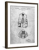 PP661-Slate Hunting and Fishing Vest Patent Poster-Cole Borders-Framed Giclee Print