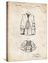 PP661-Vintage Parchment Hunting and Fishing Vest Patent Poster-Cole Borders-Stretched Canvas