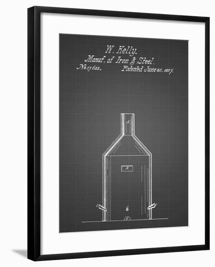 PP666-Black Grid Steel Manufacturing Poster-Cole Borders-Framed Giclee Print