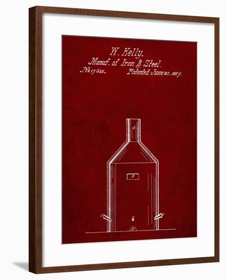 PP666-Burgundy Steel Manufacturing Poster-Cole Borders-Framed Giclee Print