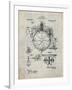 PP67-Antique Grid Parchment Gyrocompass Patent Poster-Cole Borders-Framed Giclee Print