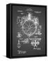 PP67-Black Grid Gyrocompass Patent Poster-Cole Borders-Framed Stretched Canvas