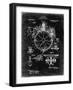 PP67-Black Grunge Gyrocompass Patent Poster-Cole Borders-Framed Giclee Print