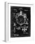 PP67-Black Grunge Gyrocompass Patent Poster-Cole Borders-Framed Giclee Print