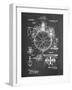 PP67-Chalkboard Gyrocompass Patent Poster-Cole Borders-Framed Giclee Print