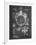 PP67-Chalkboard Gyrocompass Patent Poster-Cole Borders-Framed Giclee Print