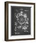 PP67-Chalkboard Gyrocompass Patent Poster-Cole Borders-Framed Premium Giclee Print
