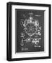 PP67-Chalkboard Gyrocompass Patent Poster-Cole Borders-Framed Premium Giclee Print