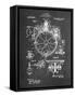 PP67-Chalkboard Gyrocompass Patent Poster-Cole Borders-Framed Stretched Canvas