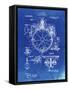 PP67-Faded Blueprint Gyrocompass Patent Poster-Cole Borders-Framed Stretched Canvas