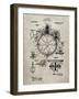 PP67-Sandstone Gyrocompass Patent Poster-Cole Borders-Framed Giclee Print