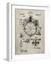 PP67-Sandstone Gyrocompass Patent Poster-Cole Borders-Framed Giclee Print