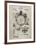 PP67-Sandstone Gyrocompass Patent Poster-Cole Borders-Framed Giclee Print